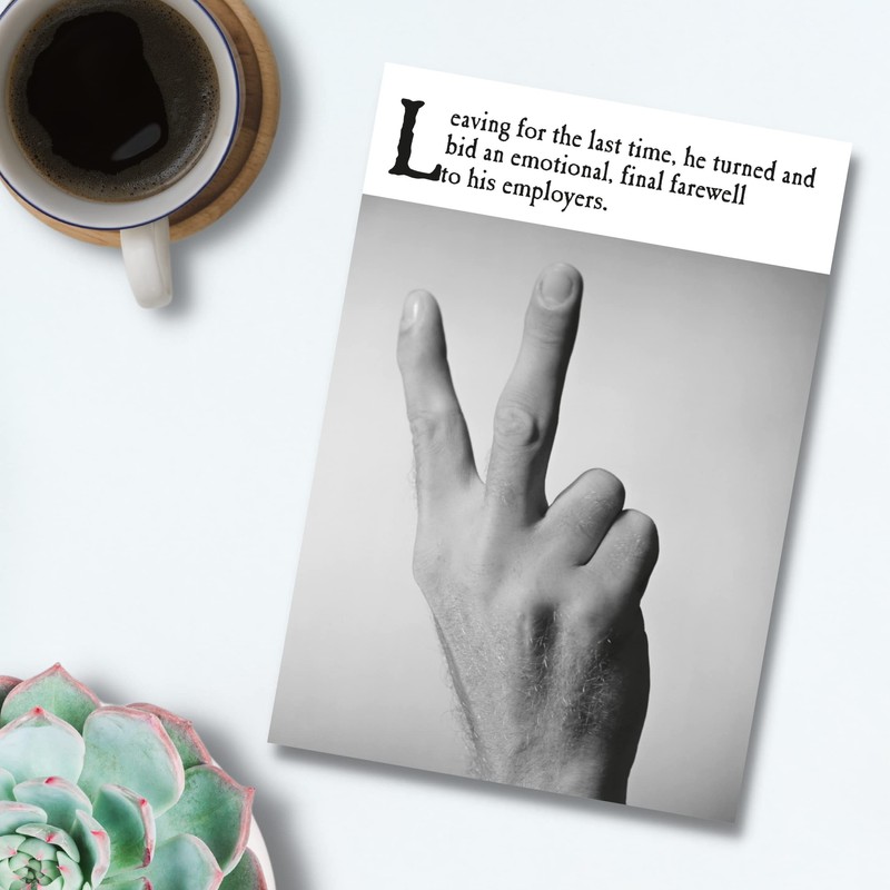 On The Ceiling, Sorry you're Leaving Card, Sorry to see