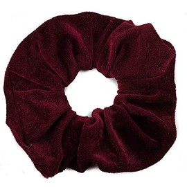 Mytoptrendz® Large Velvet Ponytail Hair Elastic Scrunchie Girls Women (Burgundy)