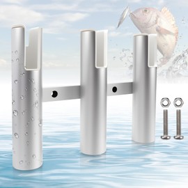 Liwogi Angelrutenhalter mit 3 Löchern angelrutenhalter boot edelstahl fishing rod holder für Schiene, Rohrhalterung für Boot, Zubehör für Schienen