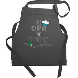 Shirtracer - Apron - Men's 1 - Cooking Apron with Grandpa schmeckts am Besten I Cooking Apron Gift Grandpa I Grandpa Cooking Apron I Kitchen Apron Grandpa I Gift Grandpa Christmas I Grandpa Gift I