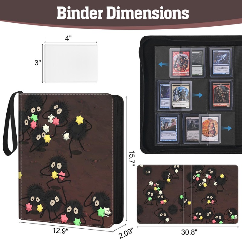 Top Loader Binder, 9-Pocket Trading Card Album, Holds 360 Top