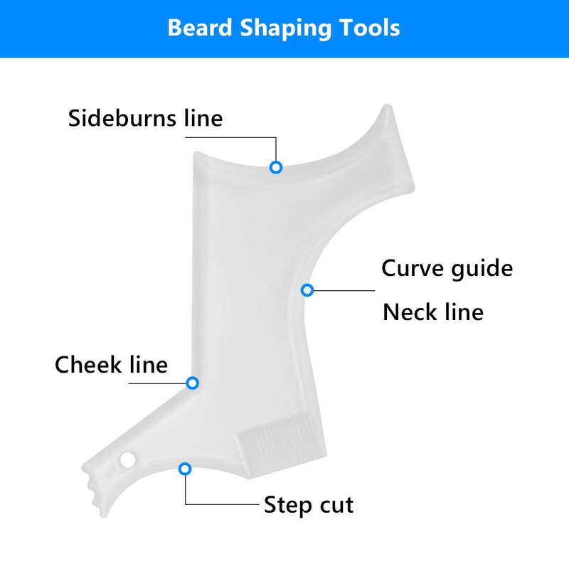 Ahier Beard Shaping Tools, 5-in-1 Beard Shaping Set with Straight