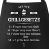 MoonWorks BBQ Apron for Men with Saying Fleisch ist mein