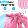 Large Mesh Laundry Bag - Carry Handles, Secure Drawstring Closure,