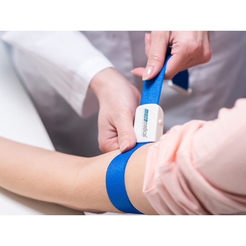 Muzamedical Tourniquet Quick Release Buckle, Latex Free (Blue)