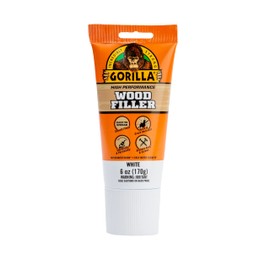 Gorilla All Purpose Wood Filler, 6oz Tube, White (Pack of 6)