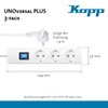 Kopp 233302018 Indoor 3AC outlet(s) 1.4m White power extension 233302018,