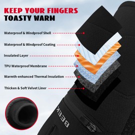 BEEK Cold Weather Gloves for Men and Women (S)