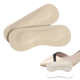 4-Piece Women's Shoe Heel Protector Set to Prevent Slipping, Rubbing,Shoe Heel Grips, Foot Pain (Beige,)