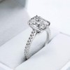 Bo.Dream Cushion Cut 3ct Cubic Zirconia CZ Platinum Plated Sterling