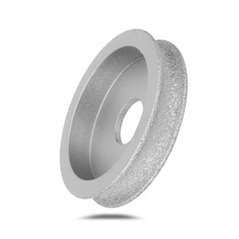 7.3cm Brazed Grinding Wheel, Concave Abrasive Angle Grinder Accessory Half Round Edge Grind Tool Granite Cutting Wheels for Marble Quartz Ceramic Glass Fast Shaping (2.5cm)