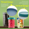 16 Pack 8 color Plastic Mason Jar Lids with Silicone