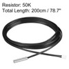 sourcing map 50K NTC Thermistor Probe 78.7 Inch Stainless Steel