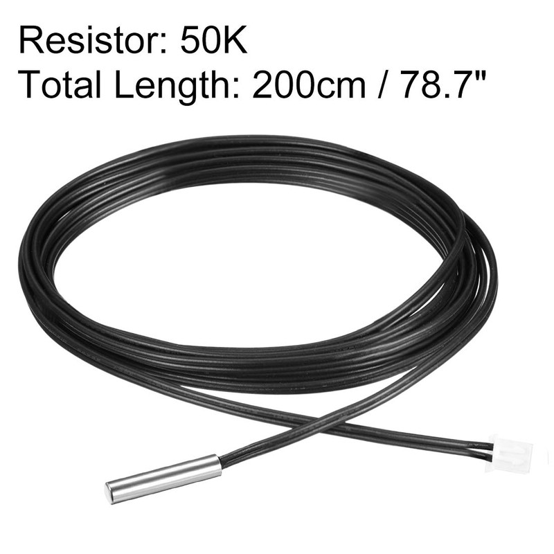 sourcing map 50K NTC Thermistor Probe 78.7 Inch Stainless Steel