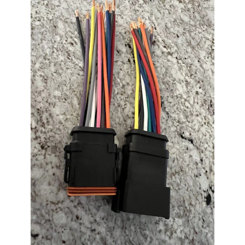 Deutsch E008 Assembled Deutsch 12 Pin waterproof connector 6" wire