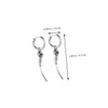 Healvian 1 Pair Retro Punk Skull Hoop Earrings for Men