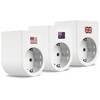 REV Traveler Travel Adapter, Socket Adapter, 3 x Travel Plugs