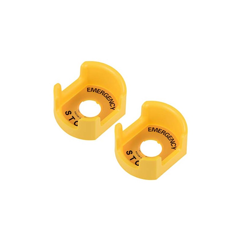 uxcell 25mm Push Switch Button Protective Cover With Emergency Stop