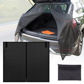 Tyafzzn Tailgate Mosquito Net, Wing Door Boot Cover, Sun Protection, Fly Screen Magnetic Car, Car Divider Curtains, Sun Protection for SUV, Outdoor, Camping, 180 x 150 cm