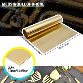 Uxney Brass Sheet, Brass Plate Gold Foil Sheets Brass Sheet Roll 1000 mm x 300 mm x 0.2 mm for Crafts, Electrical Repairs, DIY Projects