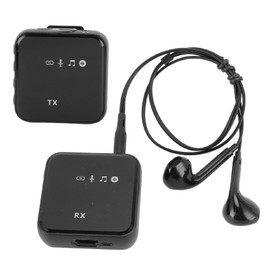 Cordless Lavalier Microphone, 80 Meter Range, 18 Hours Runtime, 3.5mm Headphone Jack, Noise Cancelling Lapel Microphone for Camera, Smartphone, Tablet, Laptop