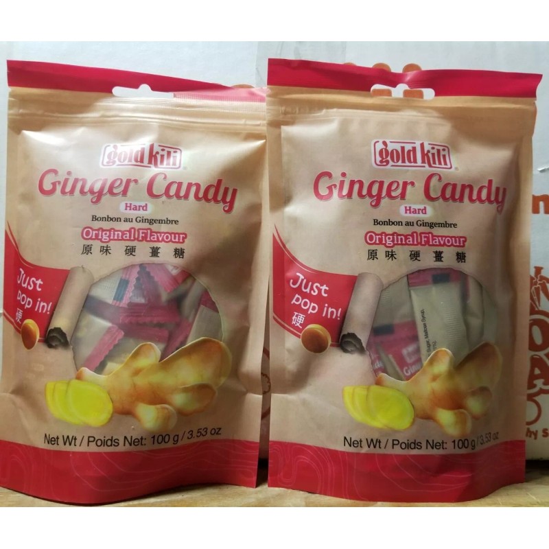 Gold kili Ginger Hard Candy Original flavor (Pack of 2)