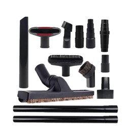 13 Pcs Universal Vacuum Attachment & Brushes Kit for Shop Vac Accessories, 2 1/2" to 1 1/4" and 1 7/8" to 1" Hose Adapter, Horse Hair Brush, Extension Wand, Flexible Crevice Tool