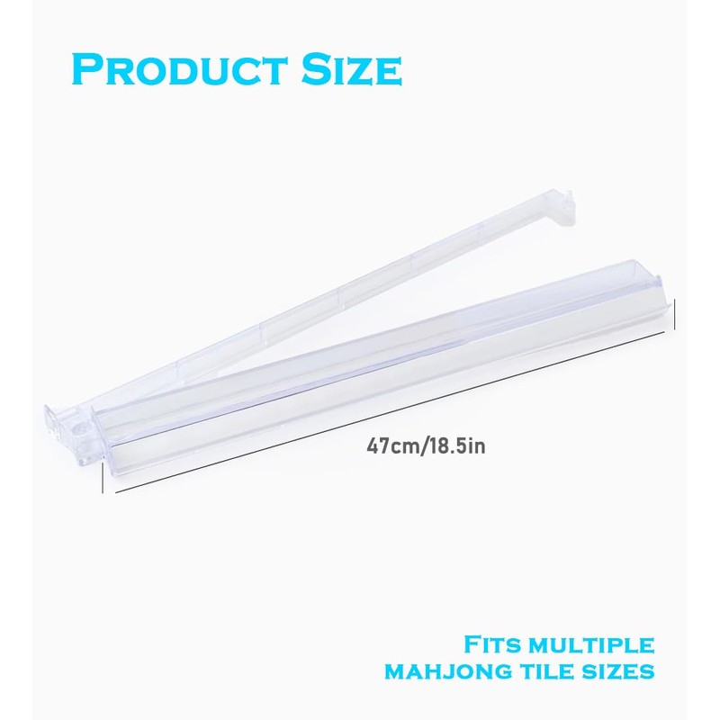 Morihaza Mahjong Tile Rack & Pusher 4-Pack Acrylic All-in-One Tile