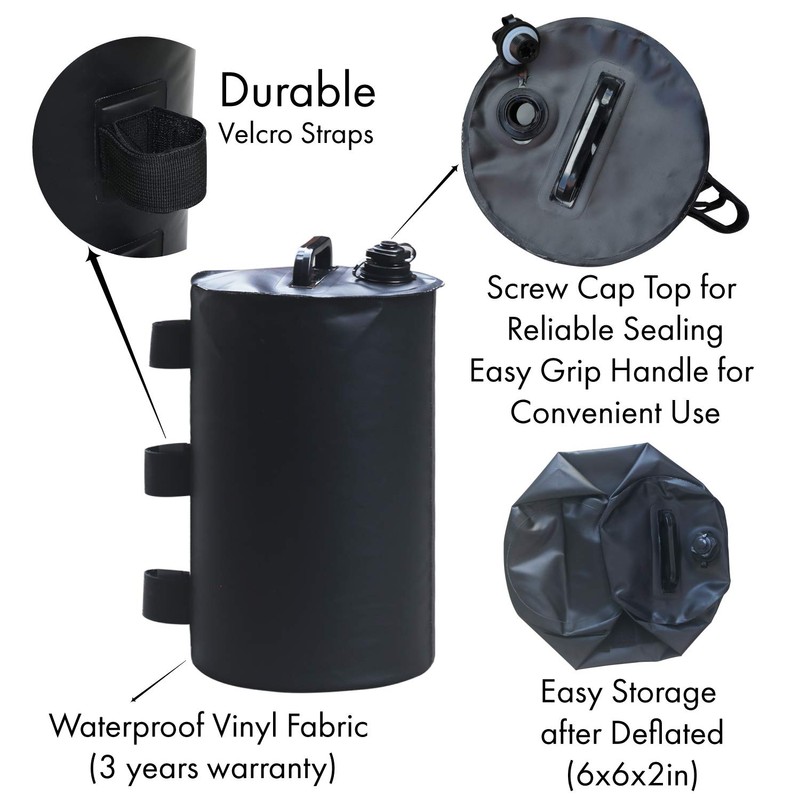 ABCCANOPY Canopy Water Weights Bag, 88LB (Black)