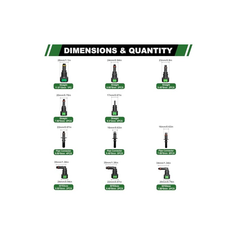 30-Piece Fuel Line Quick Connector Repair Kit