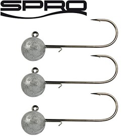 Spro Jighead HD Jig 90-3 Gamakatsu Jig Hooks for Rubber Fishing, Jig Heads for Rubber Fish, Lead Head for Rubber Fish, Jig Fishing Hooks, Size: 7 g / Size 6/0