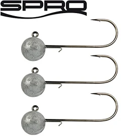 Spro Jighead HD Jig 90-3 Gamakatsu Jig Hooks for Rubber Fishing, Jig Heads for Rubber Fish, Lead Head for Rubber Fish, Jig Fishing Hooks, Size: 7 g / Size 6/0
