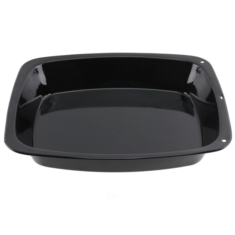 Spares2go Large Vitreous Enamel Roasting Tin Oven Baking Tray
