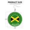 Jamaica Flag Faux Leather Earrings For Women