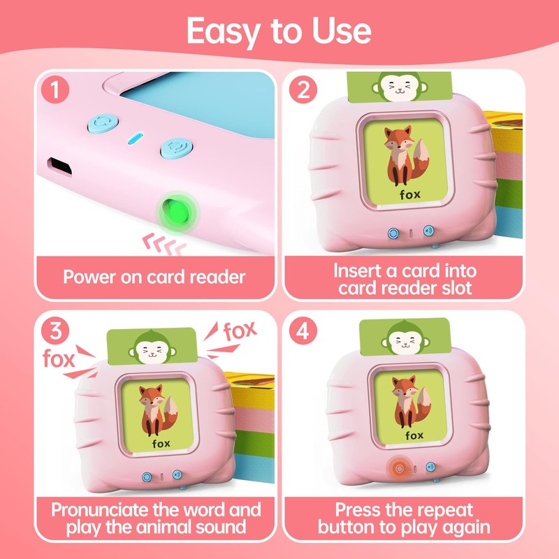 U-LEARNER Talking Flash Cards for Toddler 1 2 3 4