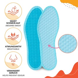 SULPO 3 Pairs of Barefoot Soles for Fresh Feet Insoles Massage Pressure Points Insoles for Men and Women Fresh Sole with Massage Effect Size 36-46 / Set of 3 Shoe Insoles (45)