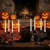 GenSwin Rechargeable Flameless Taper Candles with Charging Base Remote