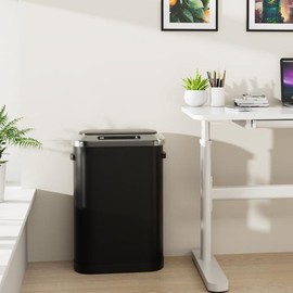 50L Smart automatic Trash Cans - Full Intelligent Sensor Kitchen Stainless - Color: White
