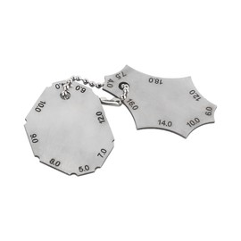 Laroal Fillet Weld Gauge Set Welding Gauge Fillet Weld Tee Joint Welding Throat Depth Leg Length Gauge Ruler Two Piece Gauge Welding Tool Silver