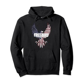 Patriotic Freebird Eagle 4th of July Pullover Hoodie