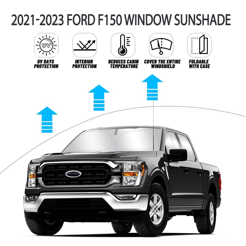 D-Lumina Windshield Sun Shade for Fo-rd F-150 2021-2025 F150 Crew