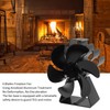 Fireplace Stove Fan 6 Blades Quiet High Temperature Resistant Heat