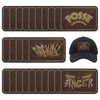 BUVKHMX 30 Blank, Rectangular, Laser-engravable Faux Leather Hat Patches with