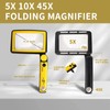 Magnifying Glass with Light, 5X 10X 45X Rechargeable Magnifier with