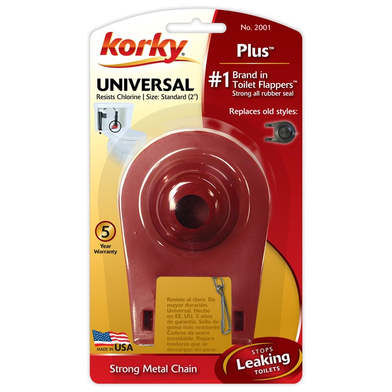 Korky Plus Standard 2-Inch Toilet Flapper - Long Lasting Rubber