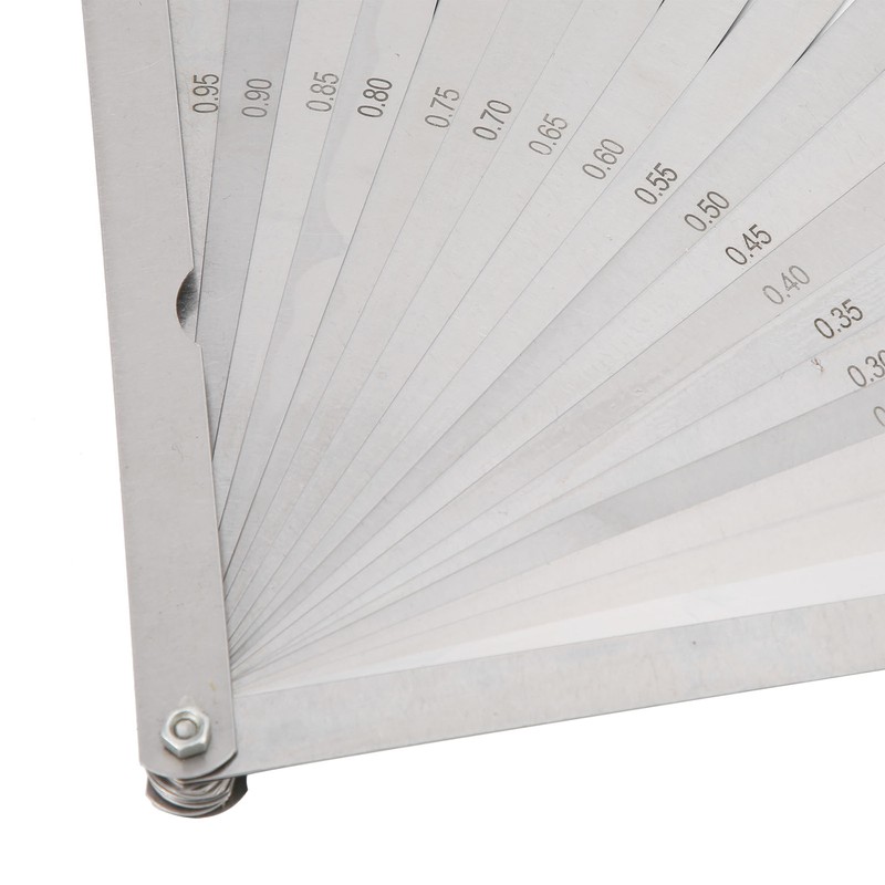 Portable 20 Blades Feeler Metric Thickness Gauge Stainless Steel 500mm
