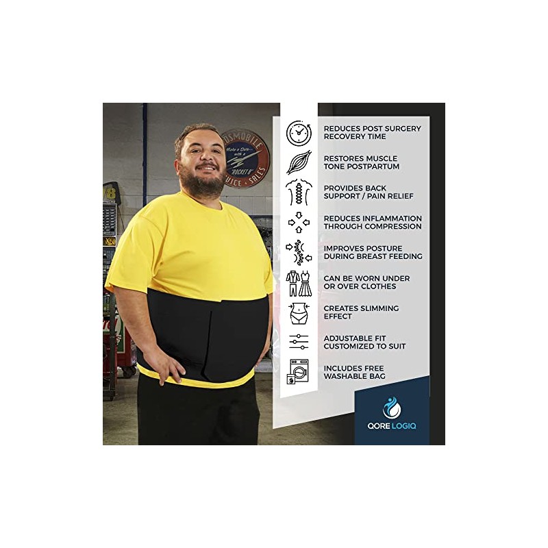 QORE LOGIQ Plus Size Abdominal Binder Post Surgery for larger