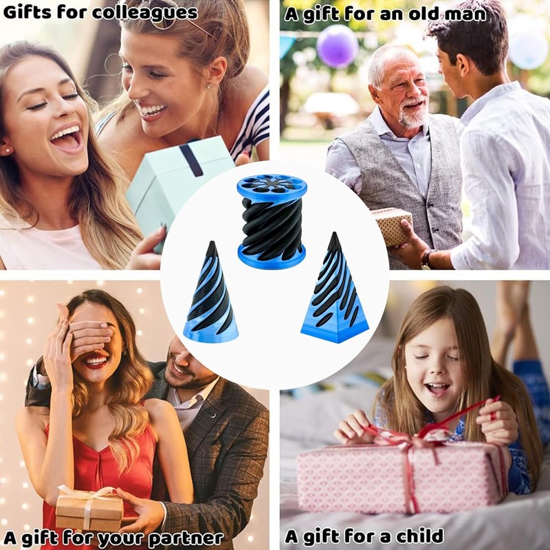 3 Packs Impossible Cone, Spiral Cone Fidget Toy, 3D Printed