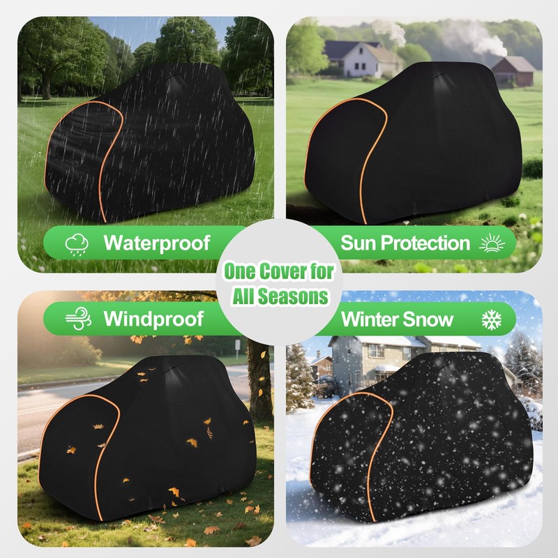 Riding Lawn Mower Cover for 42-54", Universal Fit 420D Oxford