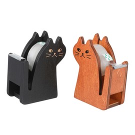 Operitacx Set of 2 Cute Cat Tape Dispenser Vintage Tape Holder + Adorable Tape Holder for Office and Home